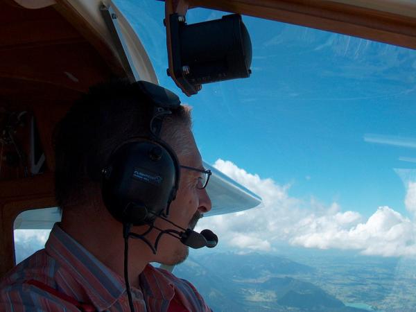 Achim Groh over the Alps