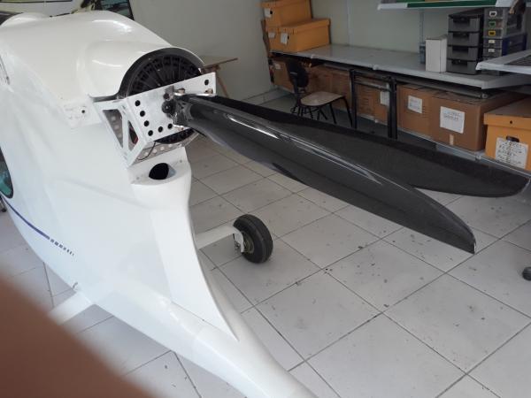 Electric motor and foldable propeller